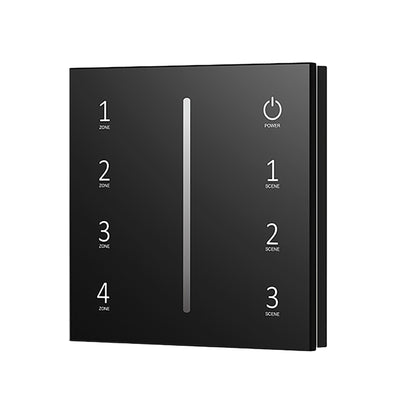  LED 4 Zone 0-10V Dimmer Switch Wall Touch Panel 2.4GHz RF AC100-240V T18-1