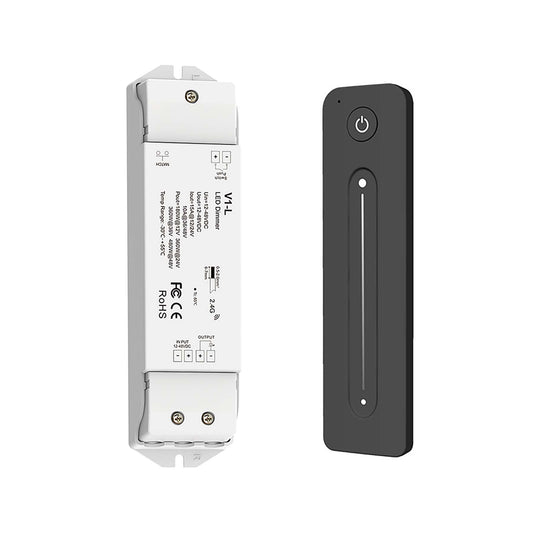  LED 12-48V DC Dimming Controller V1-L + 1 Zone Remote Control R11
