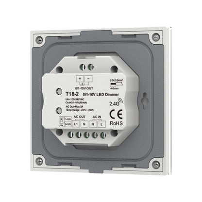  LED 0/1-10V Dimmer Switch Wall Rotary Panel 2.4GHz RF AC100-240V T18-2