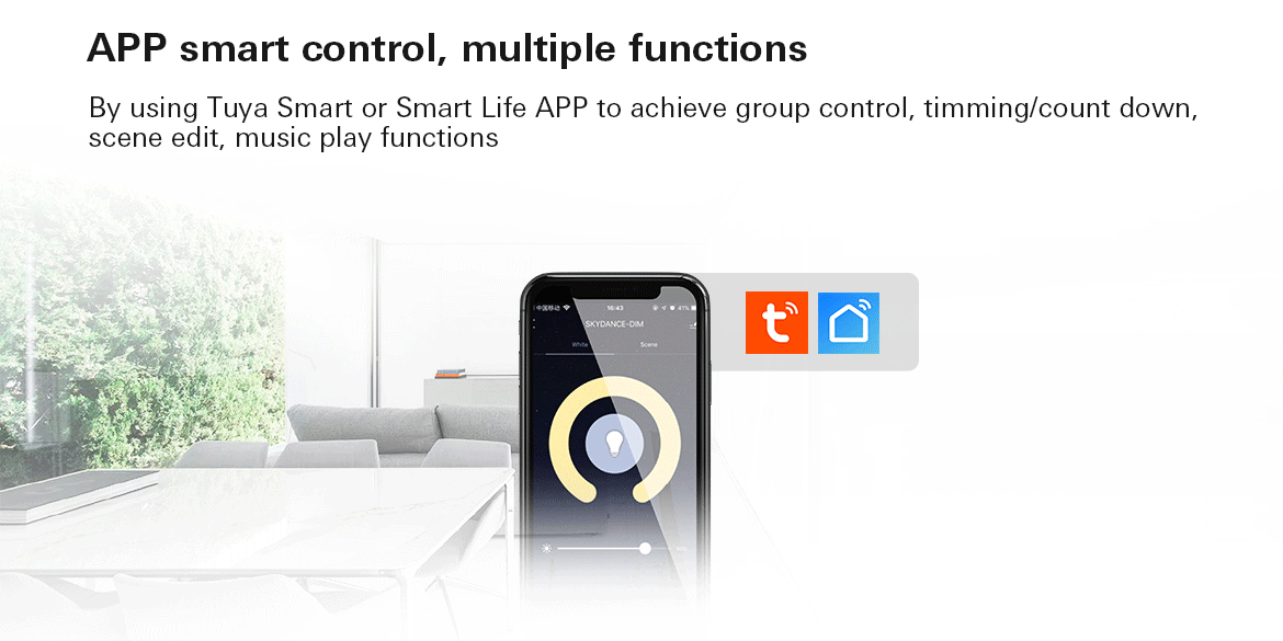  LED 100-240V AC Dimming/CCT/RGB Wifi Controller Tuya APP 2.4GHz RF S3(WT)
