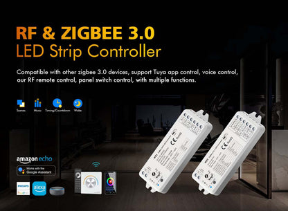  LED 12-24V DC 5 In 1 Zigbee Controller Tuya APP 5CH*3A 2.4GHz RF WZ5