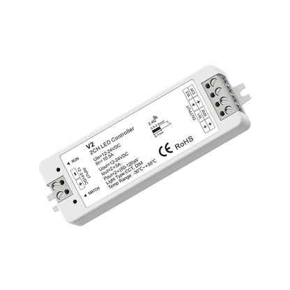  LED 12-24V DC Dimming/CCT Controller V2 + 1 Zone Remote Control RT2