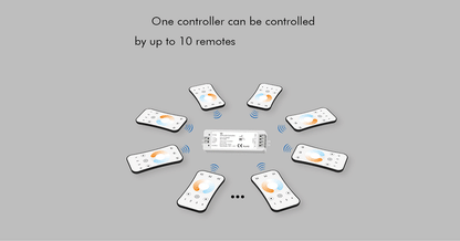  LED 12-24V DC Dimming/CCT Controller V2 + 1 Zone Remote Control RT2