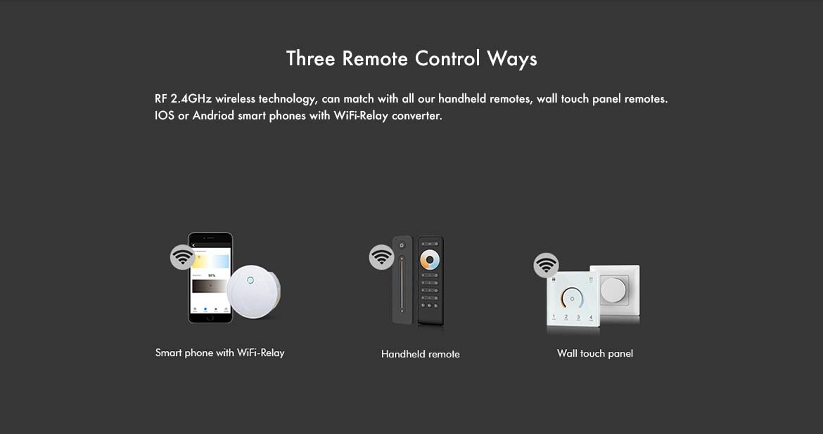  LED 12-24V DC Dimming/CCT Controller V2 + 1 Zone Remote Control RT2