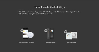  LED 12-24V DC Dimming/CCT Controller V2 + 4 Zone Remote Control RT7