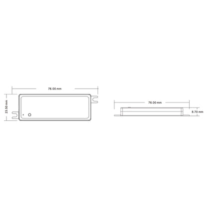  LED 12-24V DC Dimming Controller 1CH*5A 2.4GHz RF V1-M