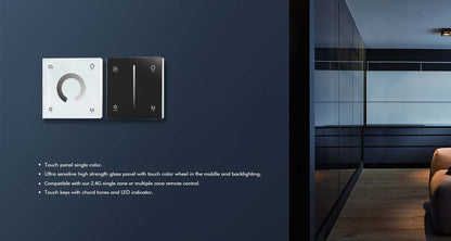  LED 12-24V DC Dimming Controller Touch Panel 4CH*3A 2.4GHz RF T1-1