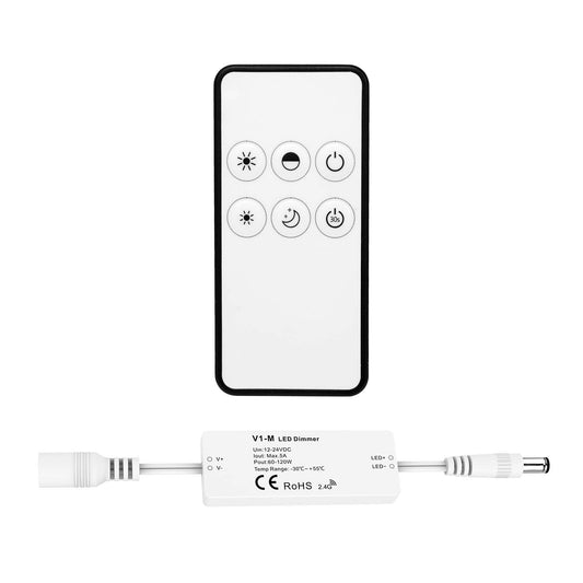  LED 12-24V DC Dimming Controller V1-M(D) + 1 Zone Remote Control RM1