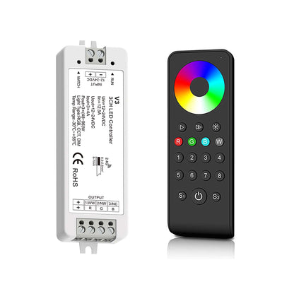  LED 12-24V DC Dimming/CCT/RGB Controller V3 + 8 Zone Remote Control RS8