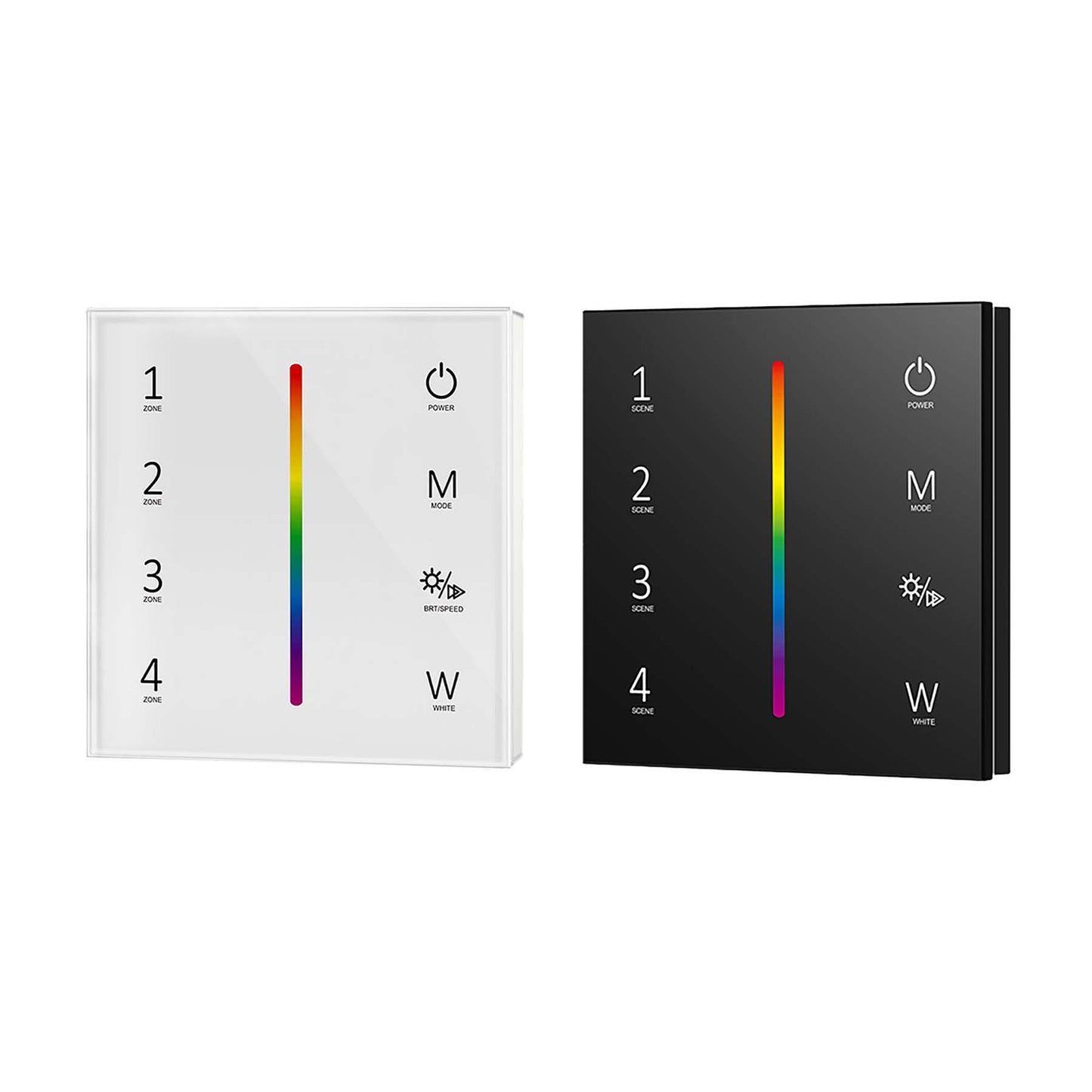  LED 12-24V DC Dimming/CCT/RGB/RGBW Controller VP + 4 Zone Panel Remote Control 100-240V AC Input T14-1
