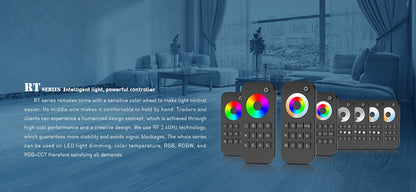 LED 12-24V DC Dimming/CCT/RGB/RGBW Controller VP + 4 Zone Remote Control RT9