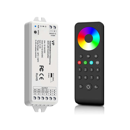  LED 12-24V DC Dimming/CCT/RGB/RGBW Controller VP + 8 Zone Remote Control RS8