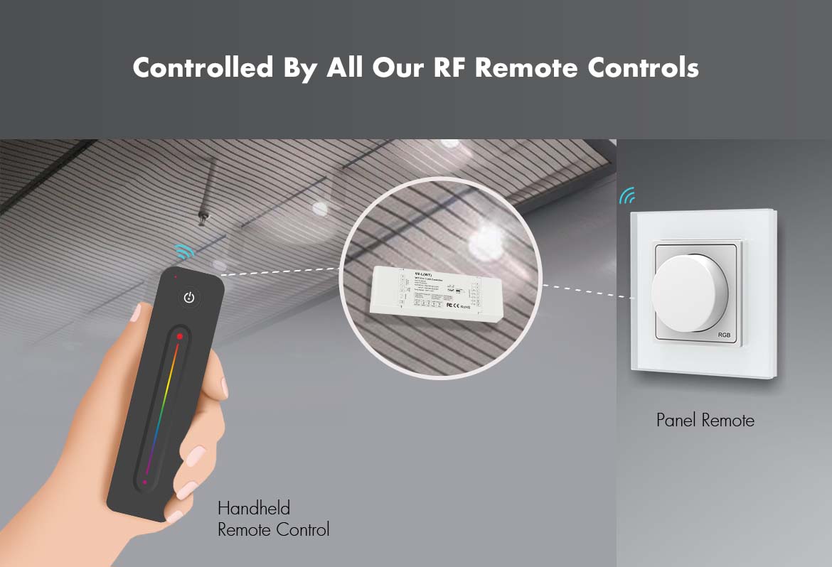  LED 12-48V DC 5 In 1 Wifi Controller Tuya APP 5CH*6A 2.4GHz RF V5-L(WT)