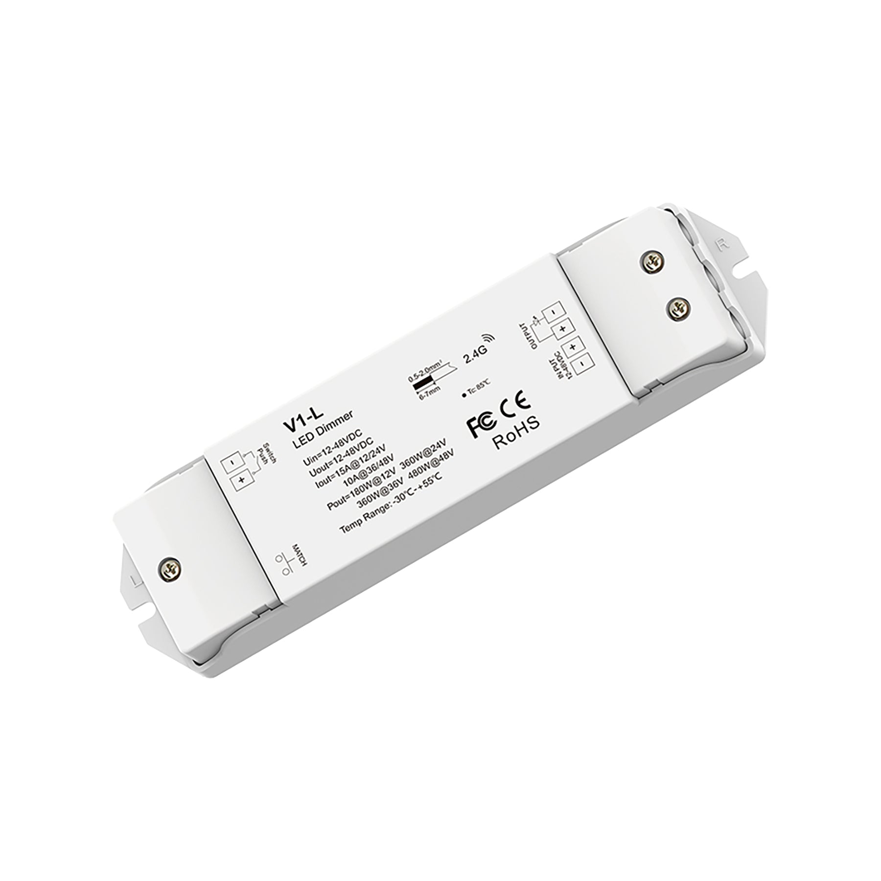  LED 12-48V DC Dimming Controller V1-L + 4 Zone Remote Control RT6
