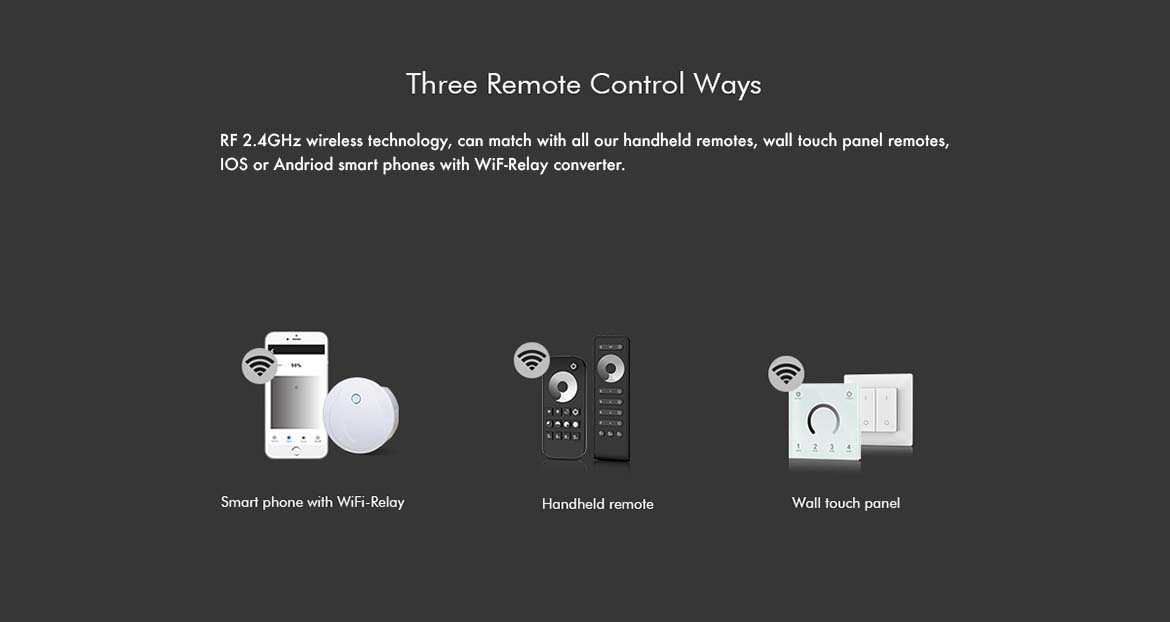  LED 12-48V DC Dimming Controller V1-L + 4 Zone Remote Control RT6