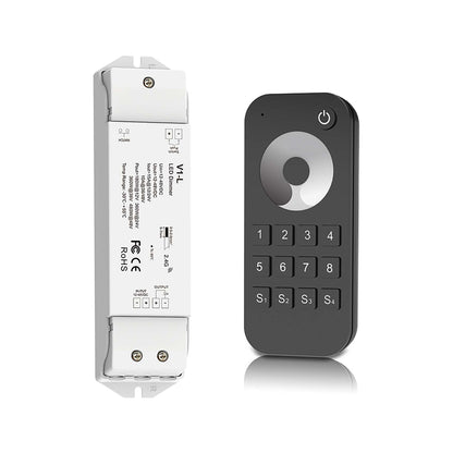  LED 12-48V DC Dimming Controller V1-L + 8 Zone Remote Control RT8