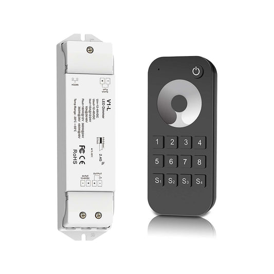  LED 12-48V DC Dimming Controller V1-L + 8 Zone Remote Control RT8