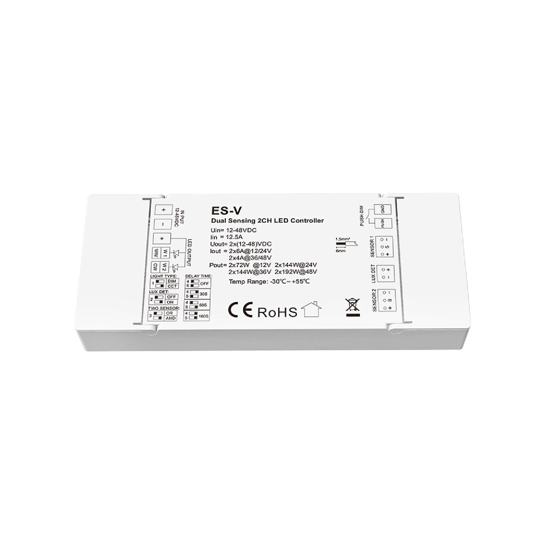  LED 12-48V DC Dual Sensing Dimming/CCT Controller ES-V