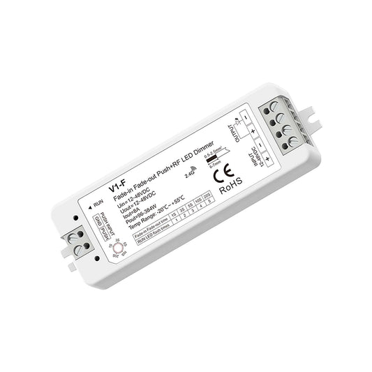  LED 12-48V DC Fade-In Fade-Out Dimmer 1CH*8A 2.4GHz RF V1-F
