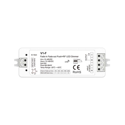  LED 12-48V DC Fade-In Fade-Out Dimmer 1CH*8A 2.4GHz RF V1-F