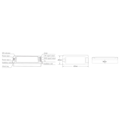 LED 5-24V DC SPI Pixel Controller SC + 1 Zone Remote Control R9
