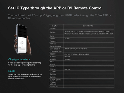  LED 5-24V DC SPI Pixel Wifi Controller WT-SPI + 1 Zone Remote Control R9