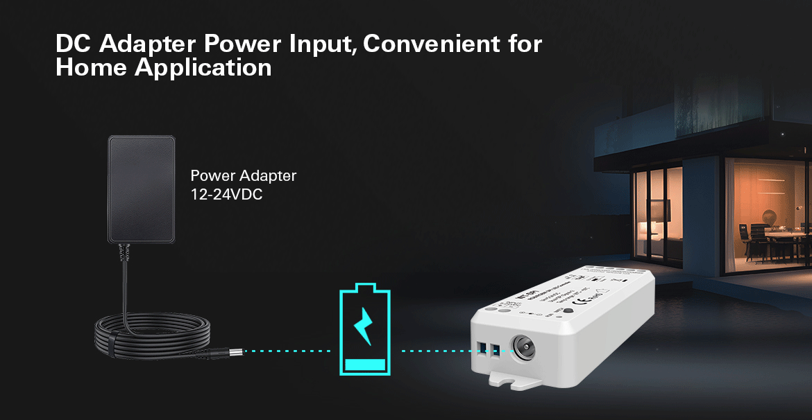 LED 5-24V DC SPI Pixel Wifi Controller WT-SPI + 1 Zone Remote Control R9