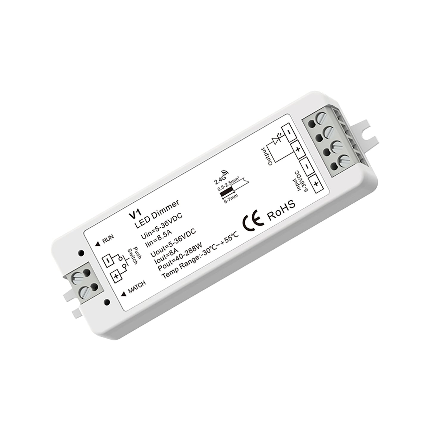  LED 5-36V DC Dimming Controller V1 + 1 Zone Remote Control R11