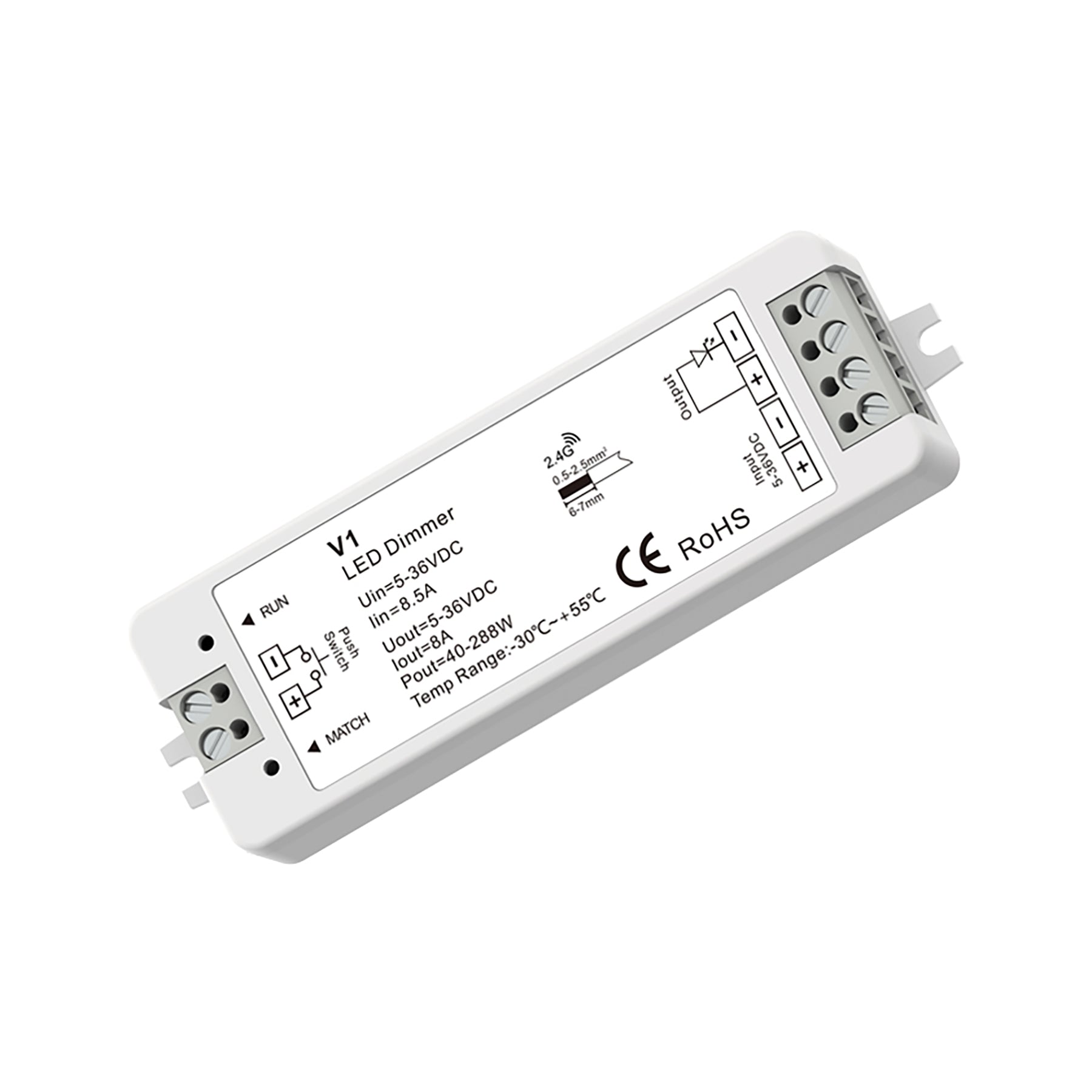  LED 5-36V DC Dimming Controller V1 + 1 Zone Remote Control R11