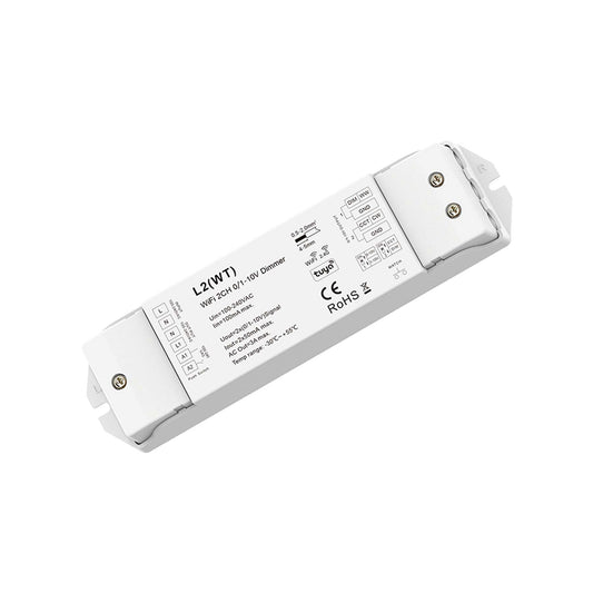  LED AC100-240V Dimming/CCT 0/1-10V Wifi Controller Tuya APP 2.4GHz RF L2(WT)