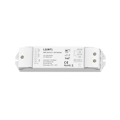  LED AC100-240V Dimming/CCT 0/1-10V Wifi Controller Tuya APP 2.4GHz RF L2(WT)