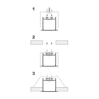  Recessed LED Aluminium Profile 44x35mm (109-Y4435)