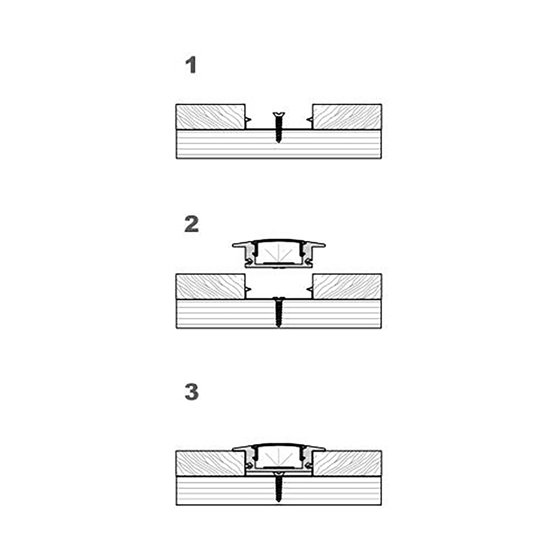  Recessed LED Aluminium Profile 28x10mm (335-Y2810)