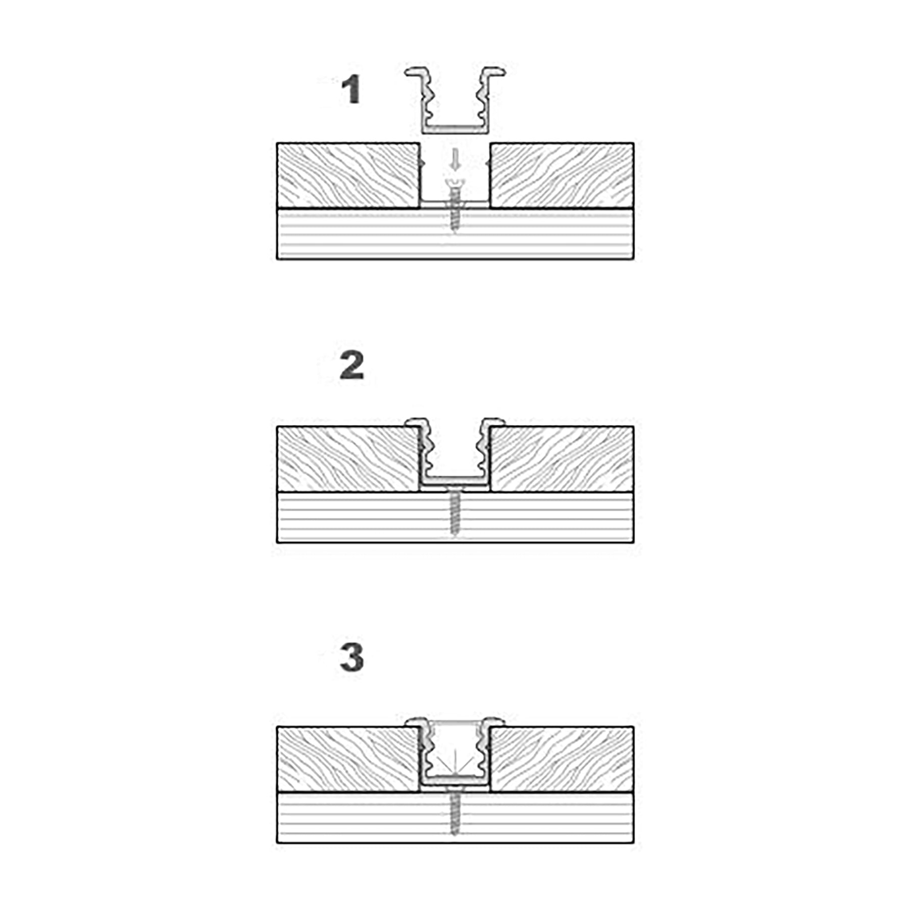  Recessed LED Aluminium Profile 14.8x9.9mm (516-Y1510)
