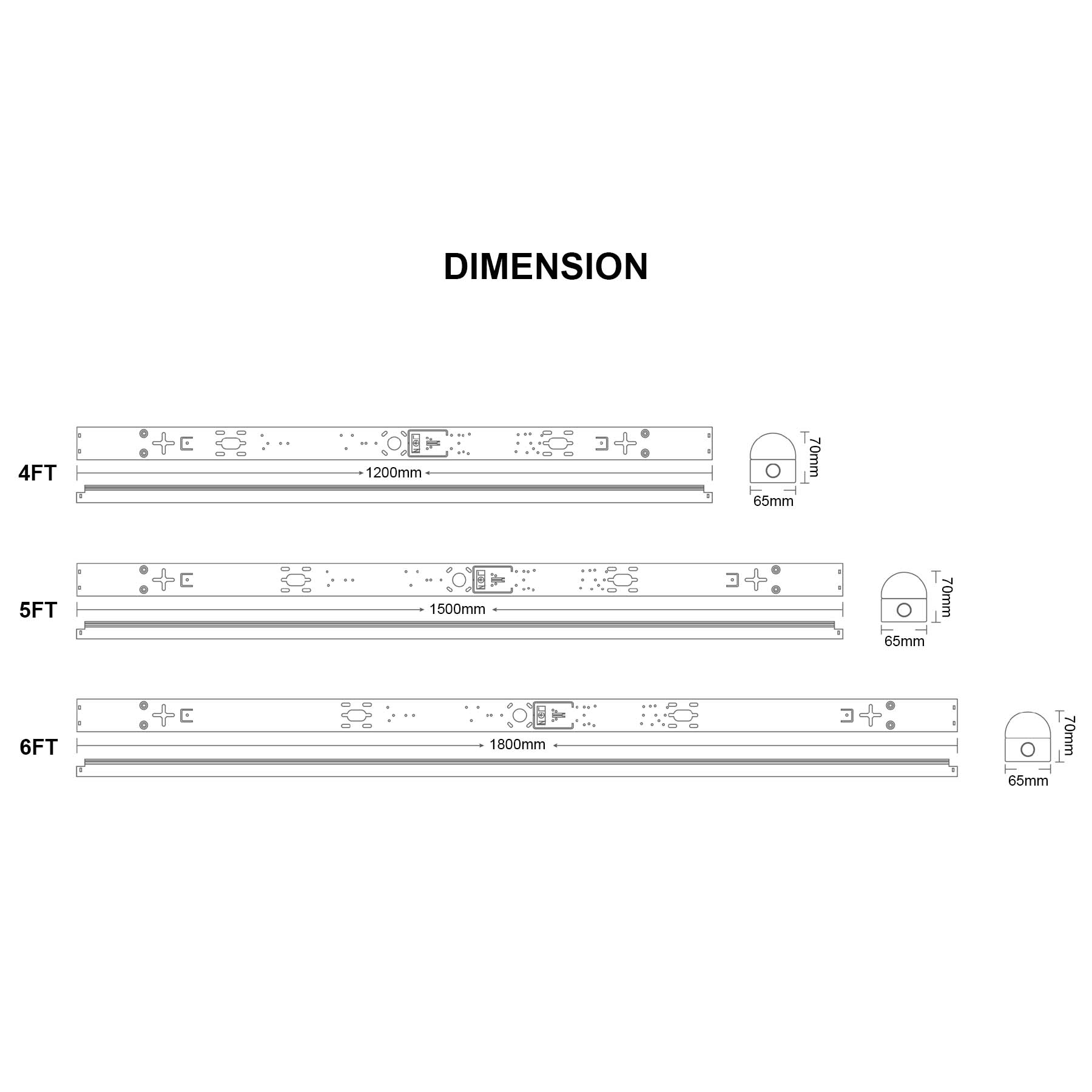  LED Nova Batten Light 3CCT 3 Powers
