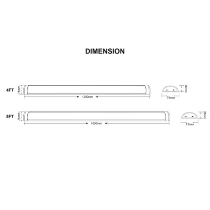  LED Slimline Batten Light 4CCT 3 Powers