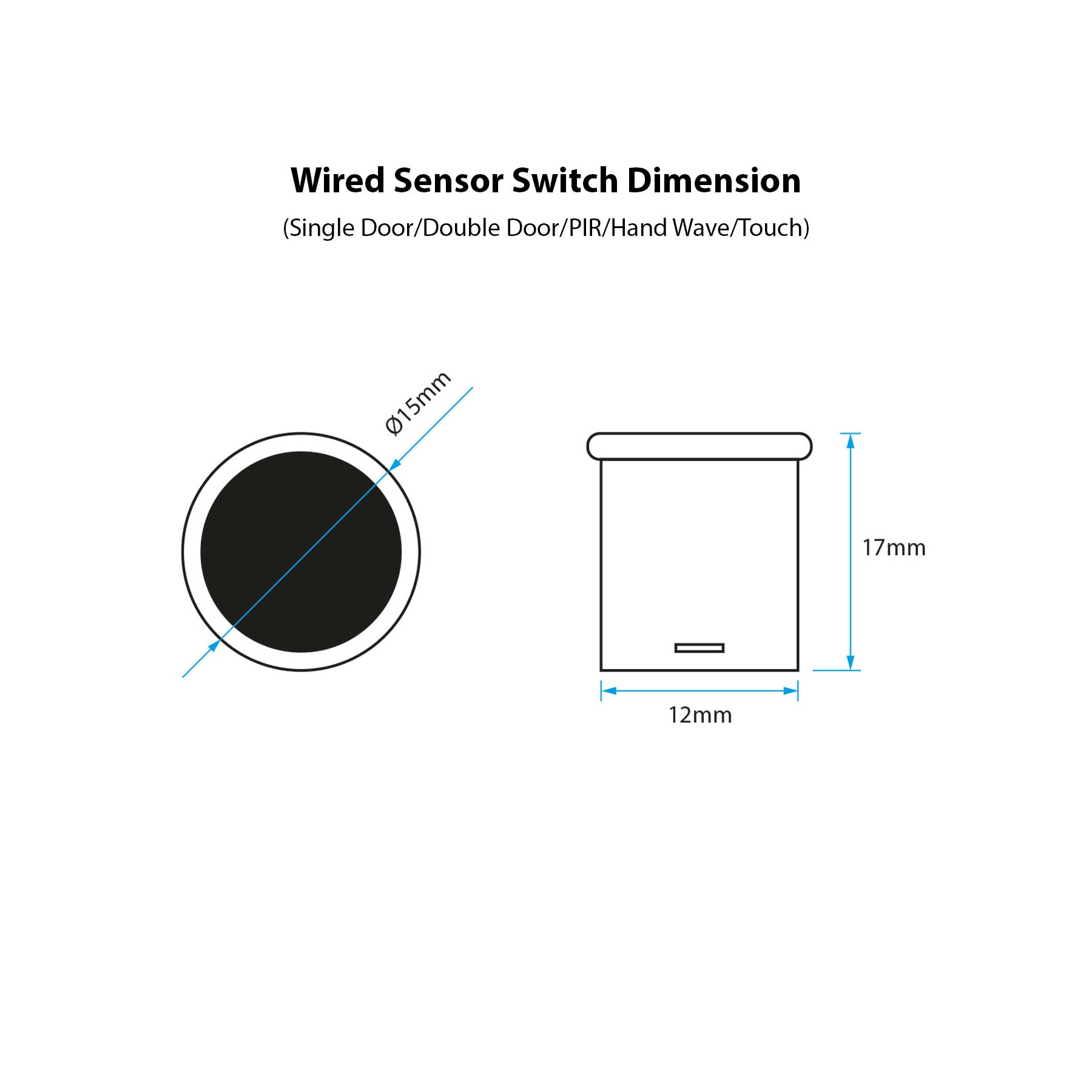  LED Cabinet Central Control Sensor Switch
