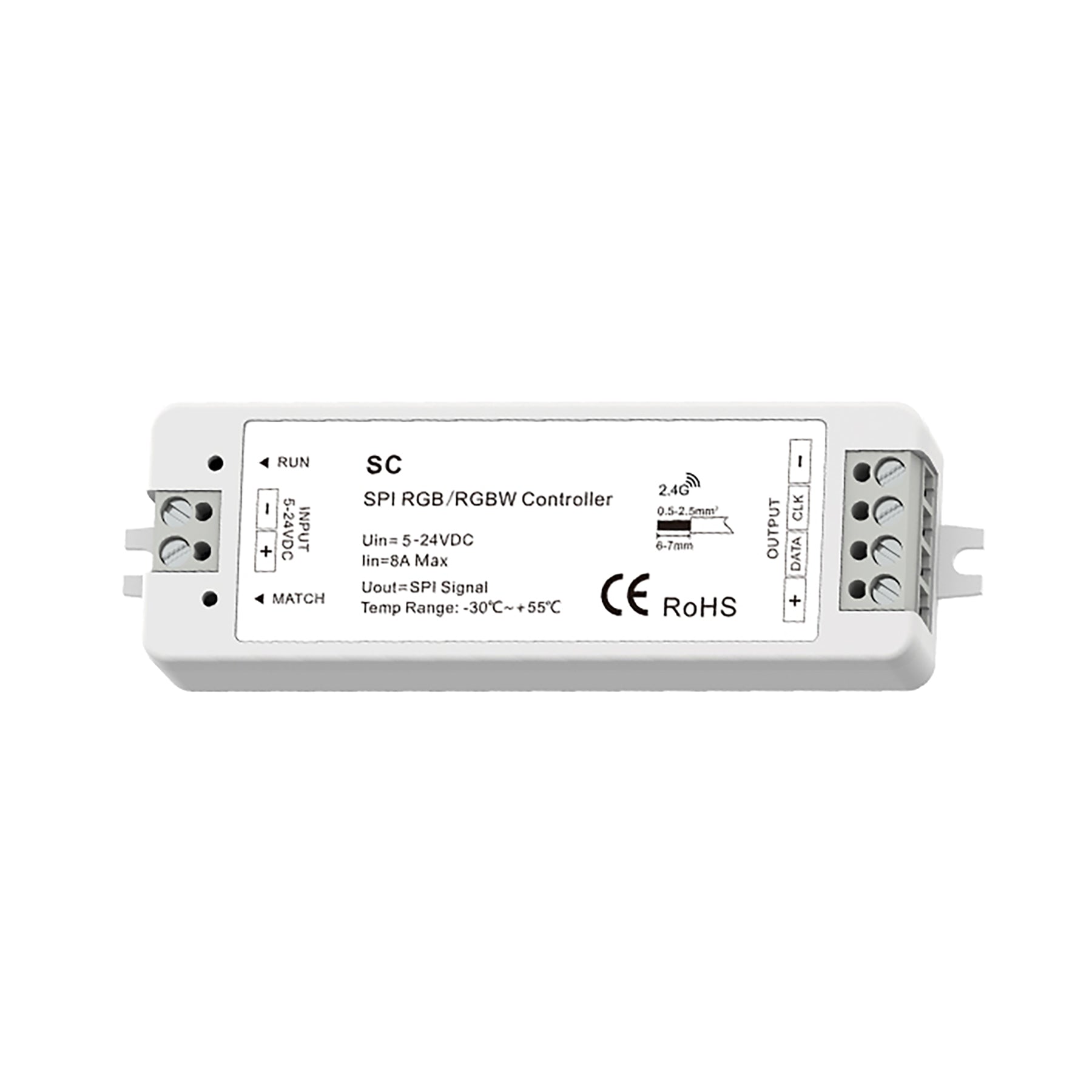  LED 5-24V DC SPI Pixel Controller 2.4GHz RF SC