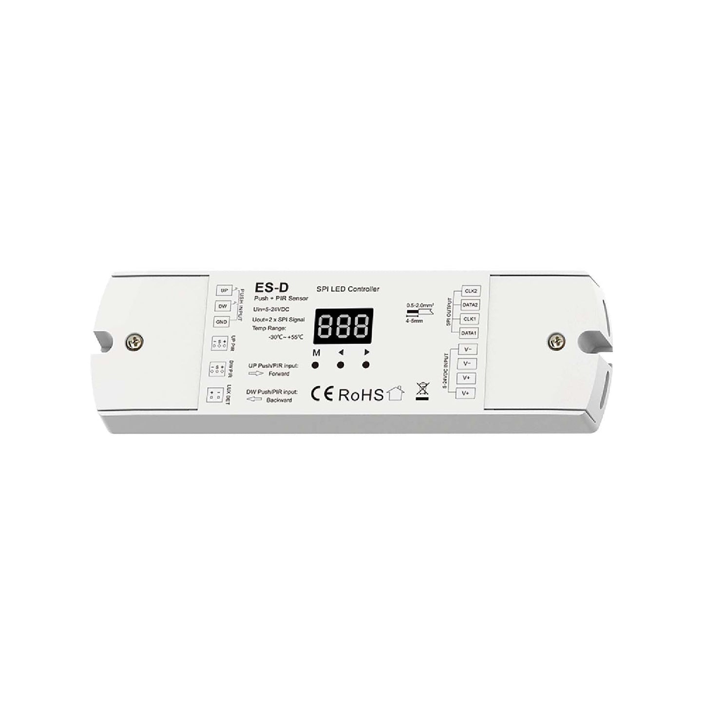  LED Staircase Light Controller With Dual PIR Sensor For Running Water & RGB SPI Strips ES-D