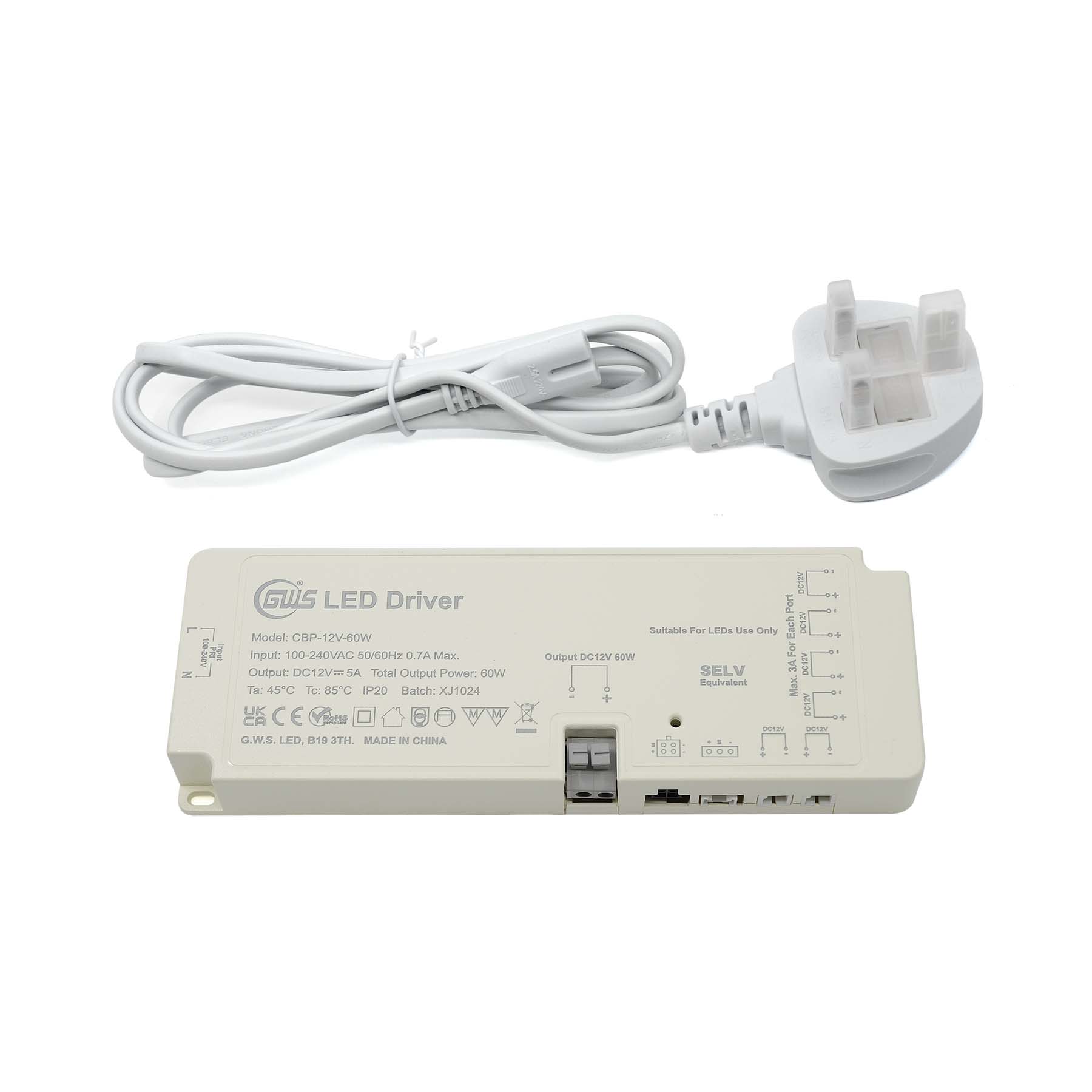  LED Plug And Play Multi DuPont Port Cabinet Driver 12V-24V 24W-100W