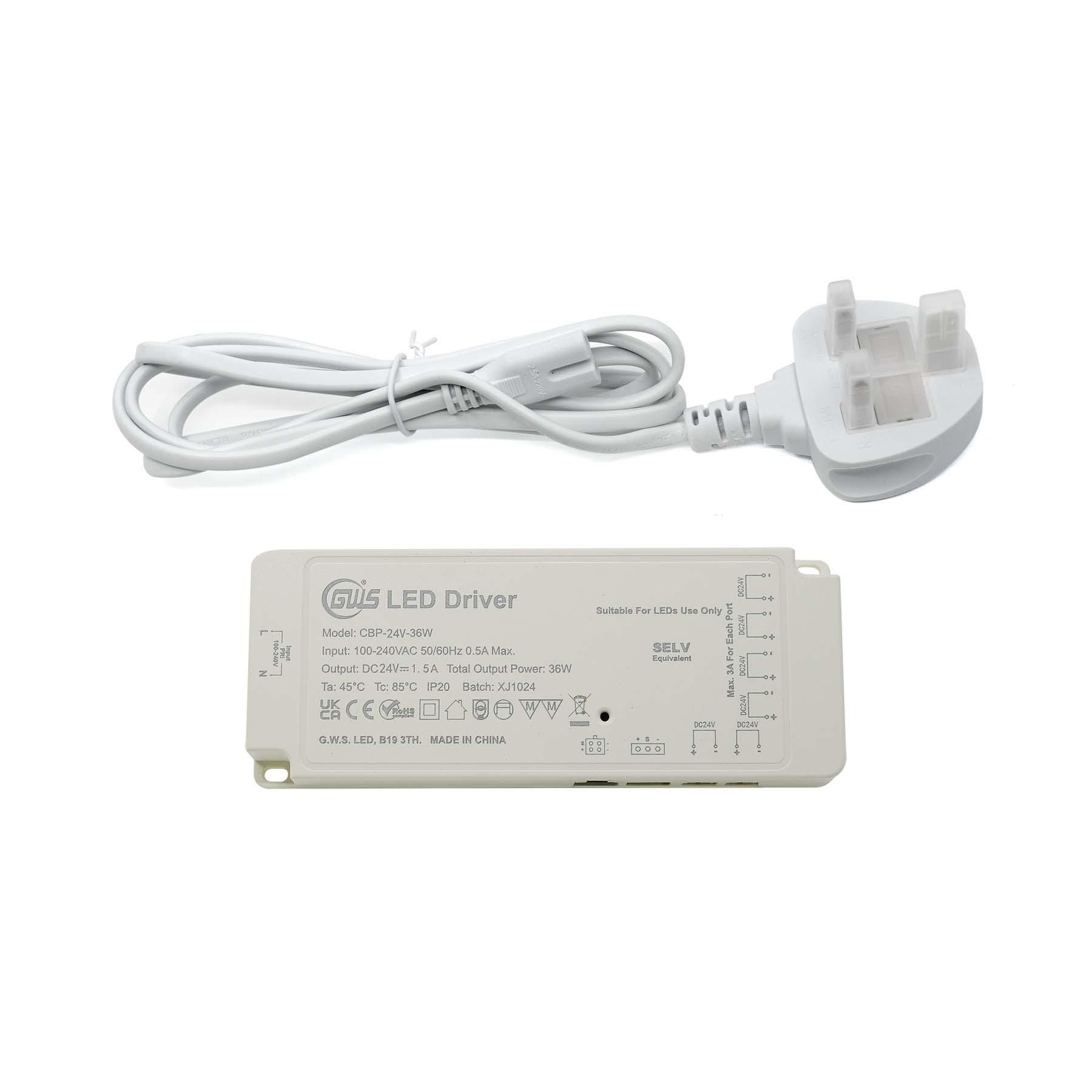  LED Plug And Play Multi DuPont Port Cabinet Driver 12V-24V 24W-100W