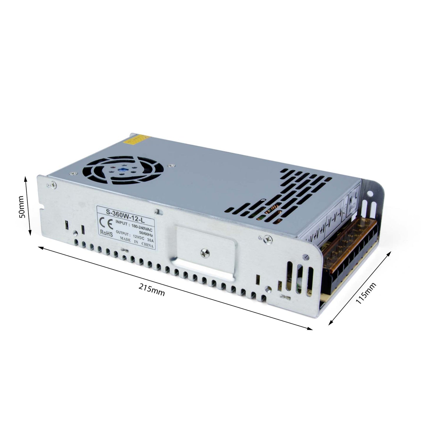  LED Power Supply Transformer DC 12V 360W 30A IP20