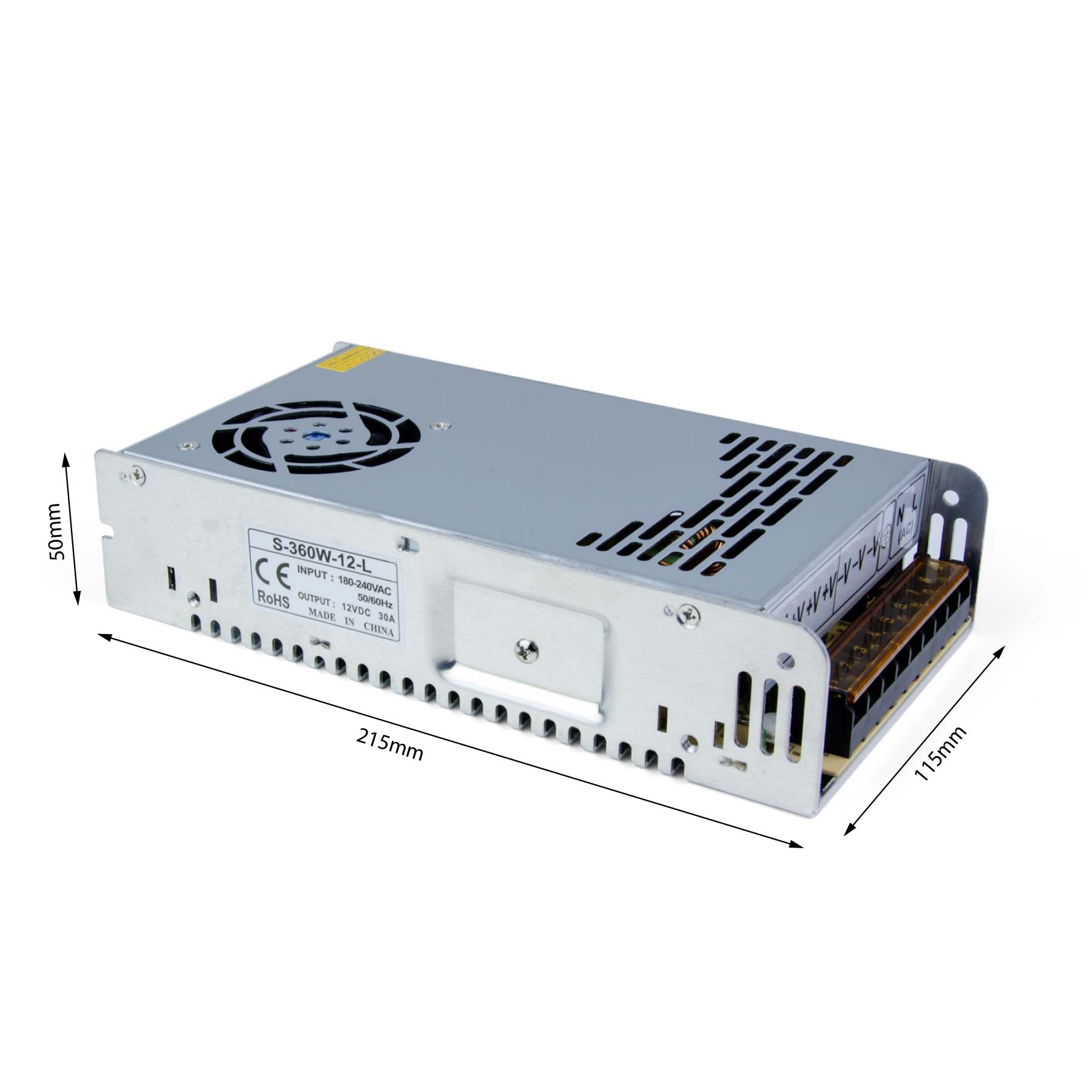  LED Power Supply Transformer DC 12V 360W 30A IP20