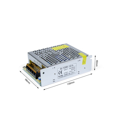  LED Power Supply Transformer DC 12V 72W 6A IP20