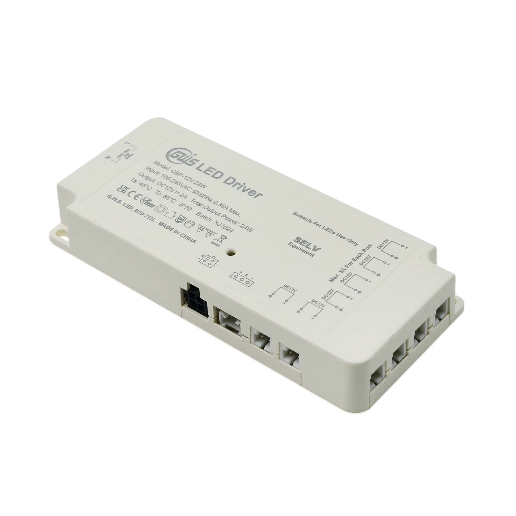  LED Plug And Play Multi DuPont Port Cabinet Driver 12V-24V 24W-100W