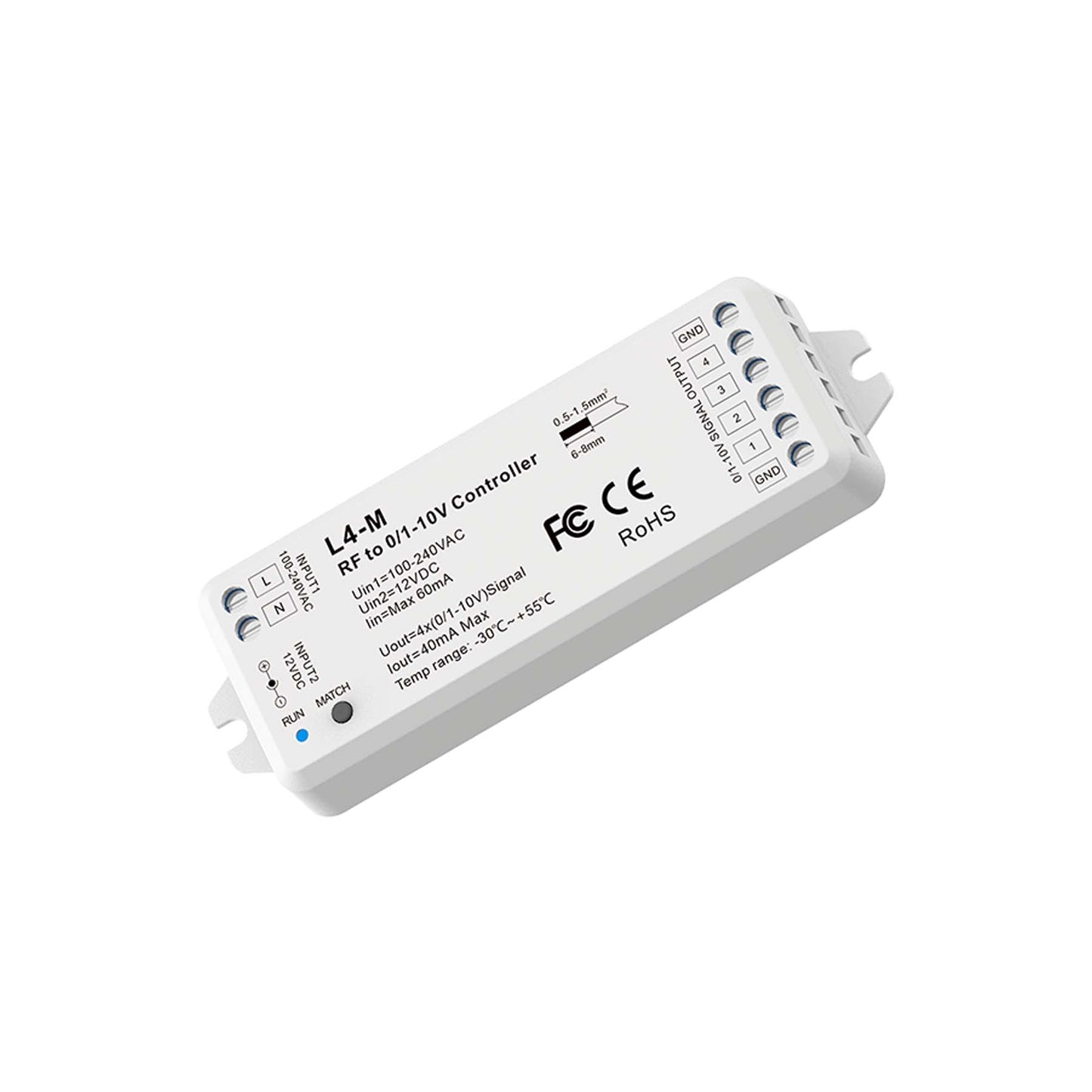  LED RF To 4 Channels 0-10V Dimmer L4-M