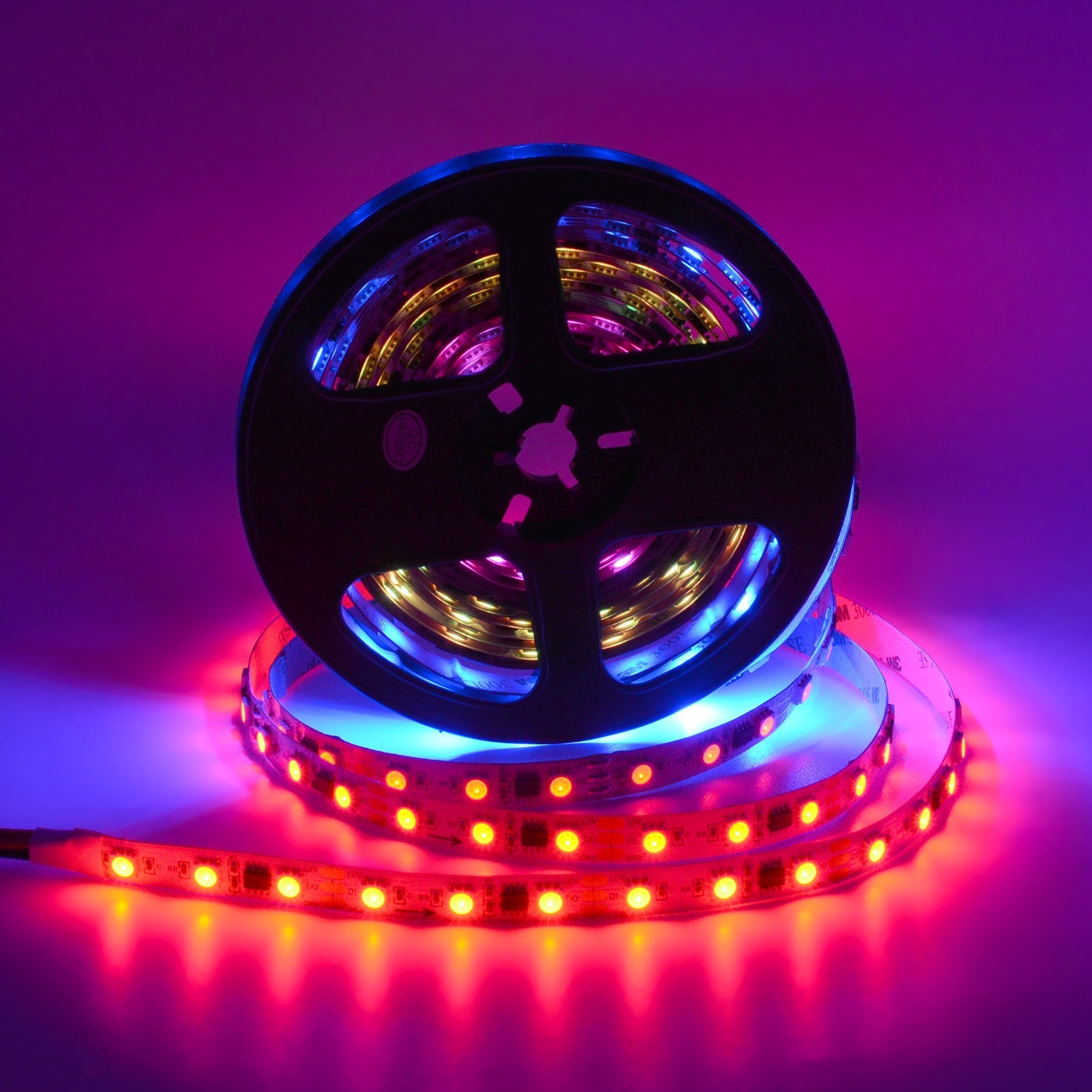  WS2811 SPI 5050 RGB LED Strip Light 12V – 5M Digital Addressable, 20px/M, IP20