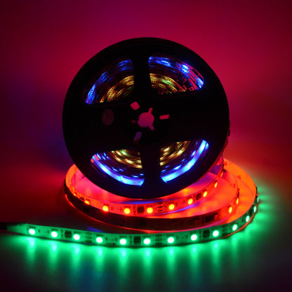  WS2811 SPI 5050 RGB LED Strip Light 12V – 5M Digital Addressable, 20px/M, IP20