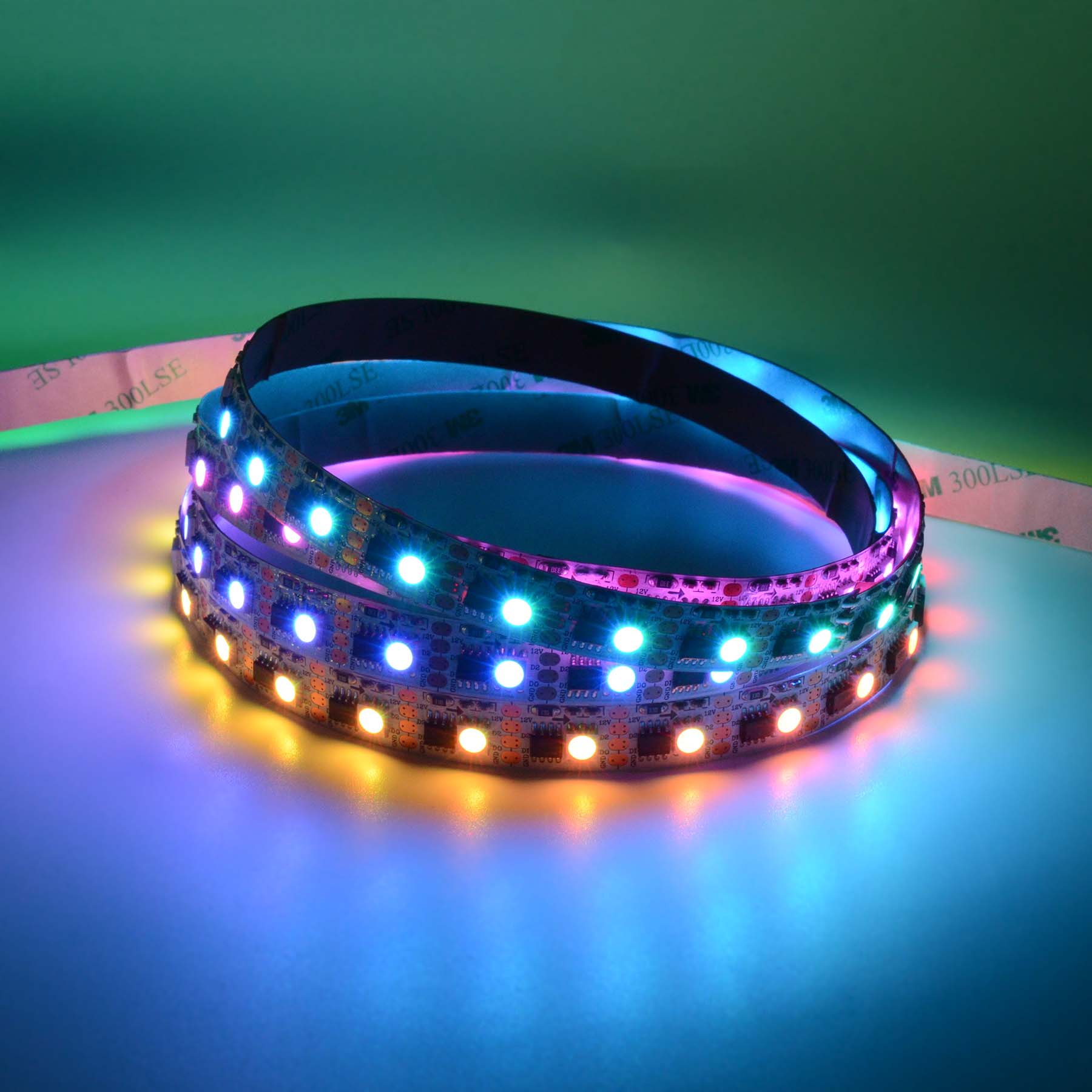  WS2815 SPI 5050 RGB LED Strip Light 12V – 5M Digital Addressable, 60px/M, IP20