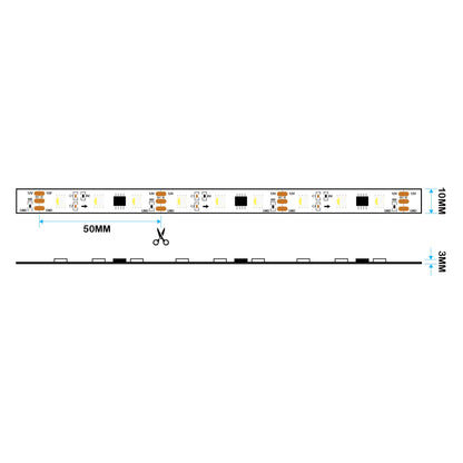  UCS2904 SPI 5050 RGBW LED Strip Light 12V – 5M Digital Addressable, IP20